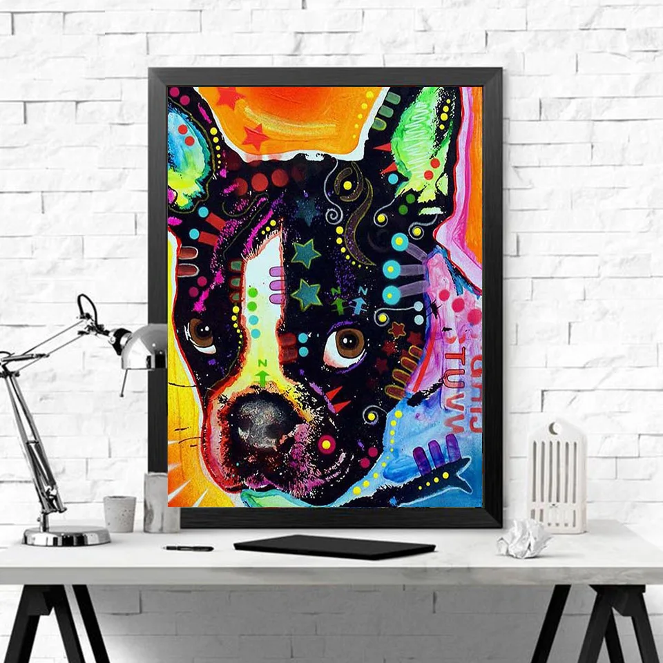 
Full Square Diamond Painting Dog 5D DIY Diamond Embroidery Animals Colorful Cross Stitch Picture Of Rhinestones Art 