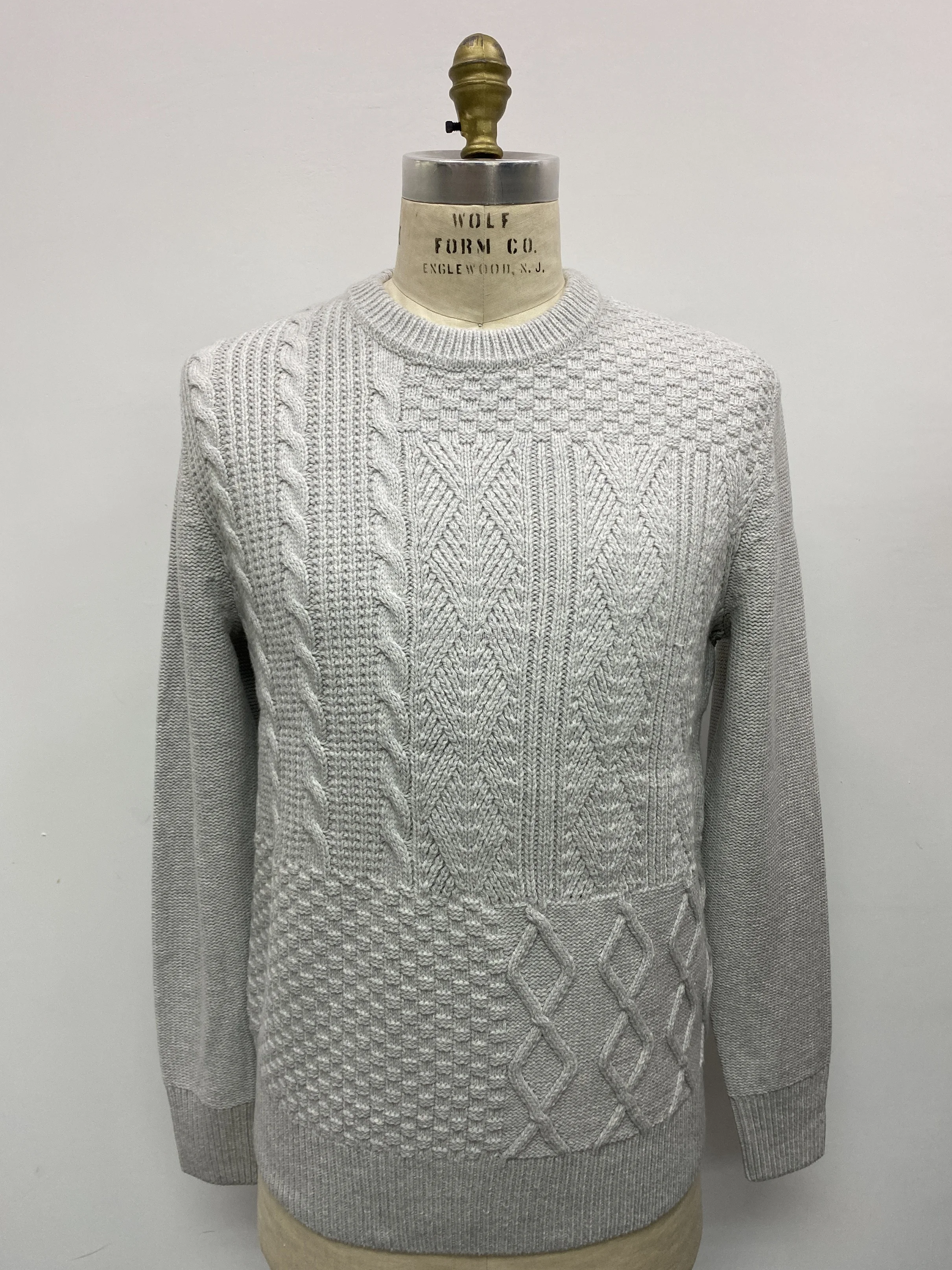 old money clothes men Design Men Sweater Jacquard letter knitwear men Crew neck pullover winter Knitted tapestry sweater