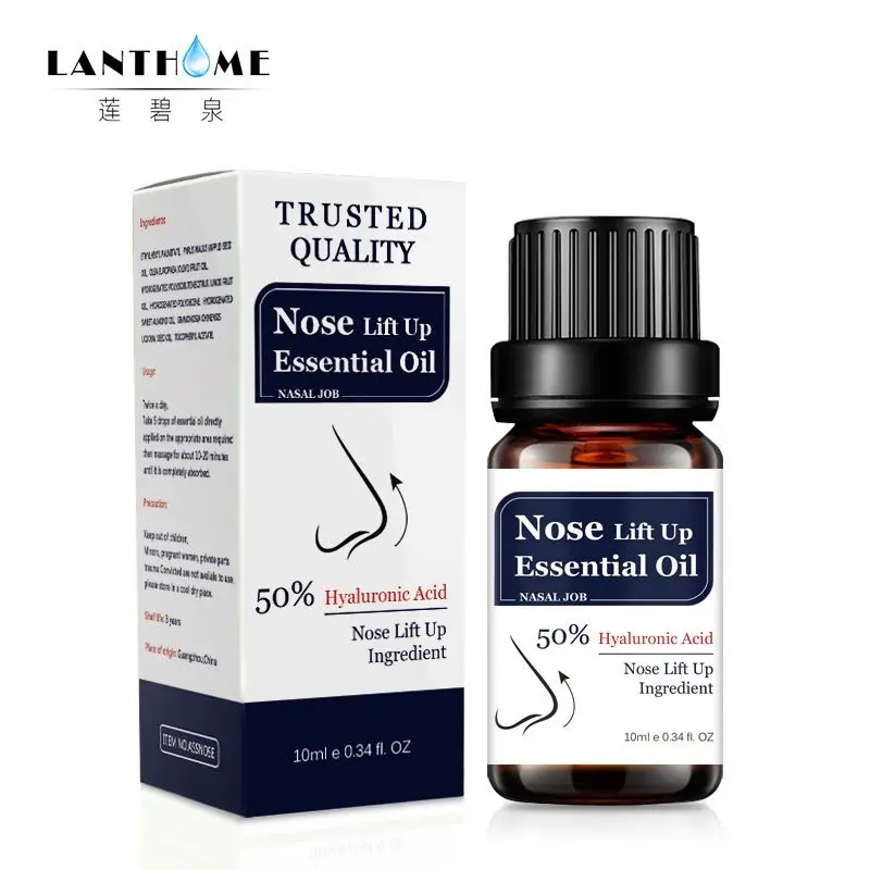 LANTHOME  Wholesale Natural Organic Nose Beauty Care Lifting Firming ASS Nose Lift Up Massage Essential Oil Nose Sharping Serum