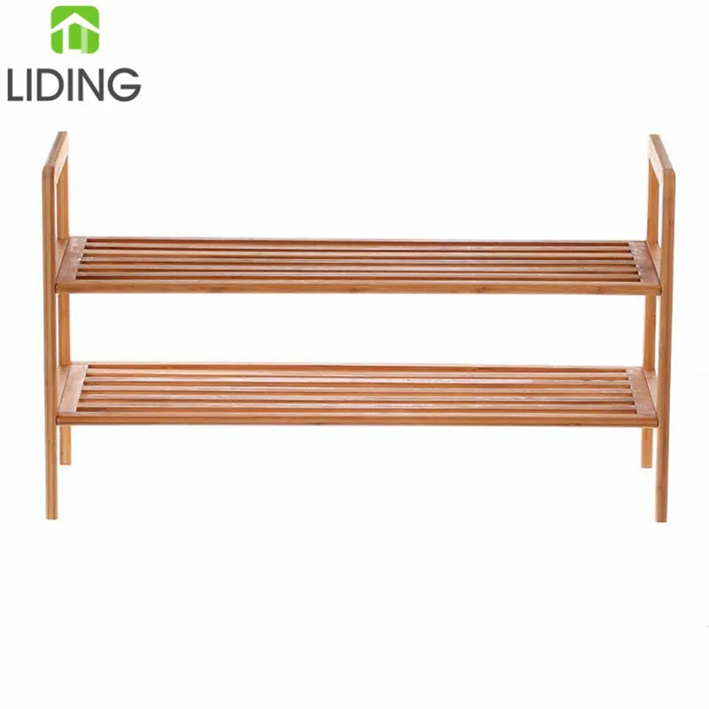 2 Tier Bamboo Shoe Rack Shoe Organizer