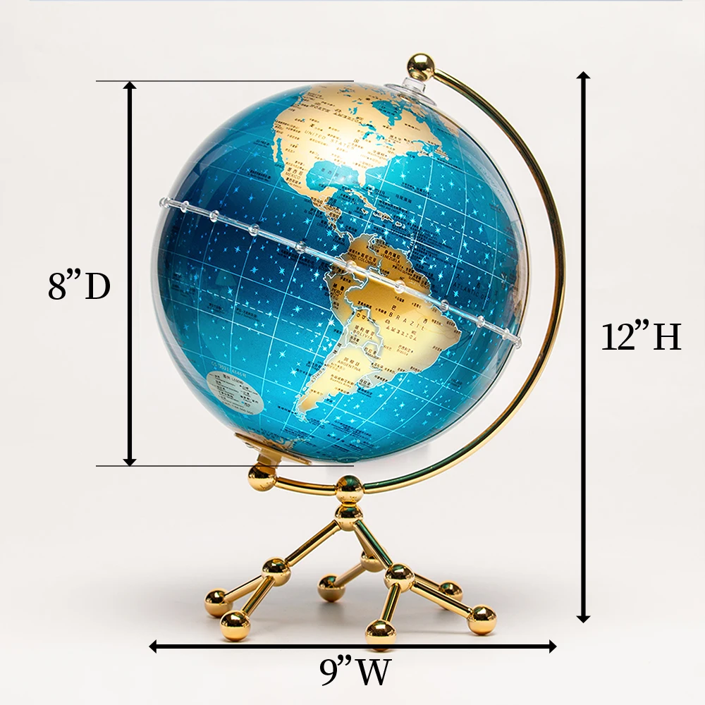 Novelty Gifts Wellfun Decorative Objects World Transparent Novelty Gifts Globe Earth Globe Decor Globe
