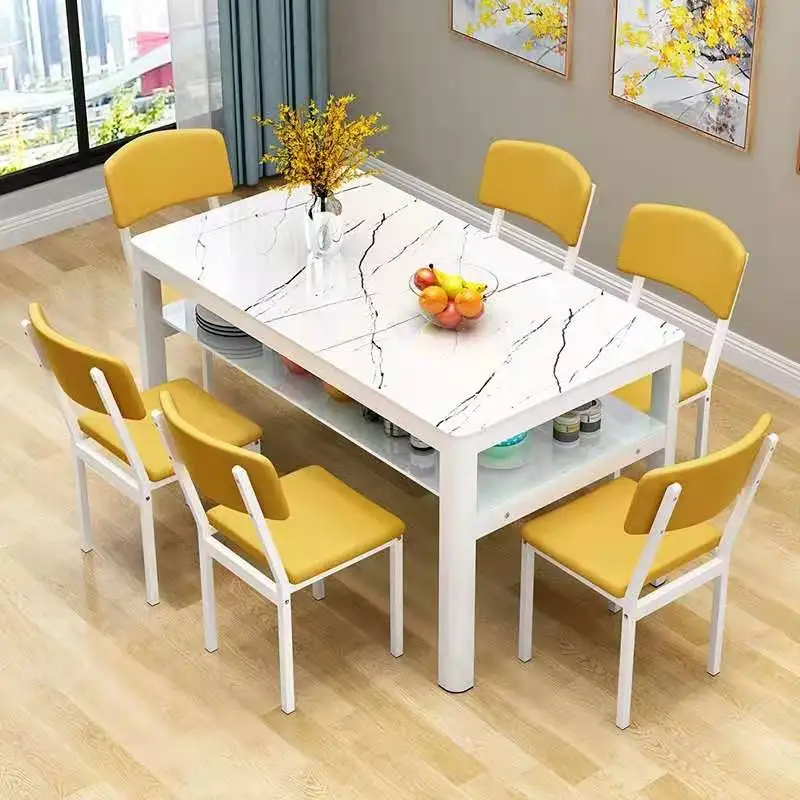 
Modern Dining Room Furniture Folding Outdoor Furniture Sets Dinning Table Sets Quality Multi-Functional Marble Table and Chairs 