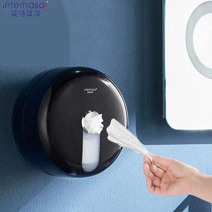 Clear Tissue roll toilet transparent dispenser wall mounted punch free center pull paper roll dispenser holder for hotel