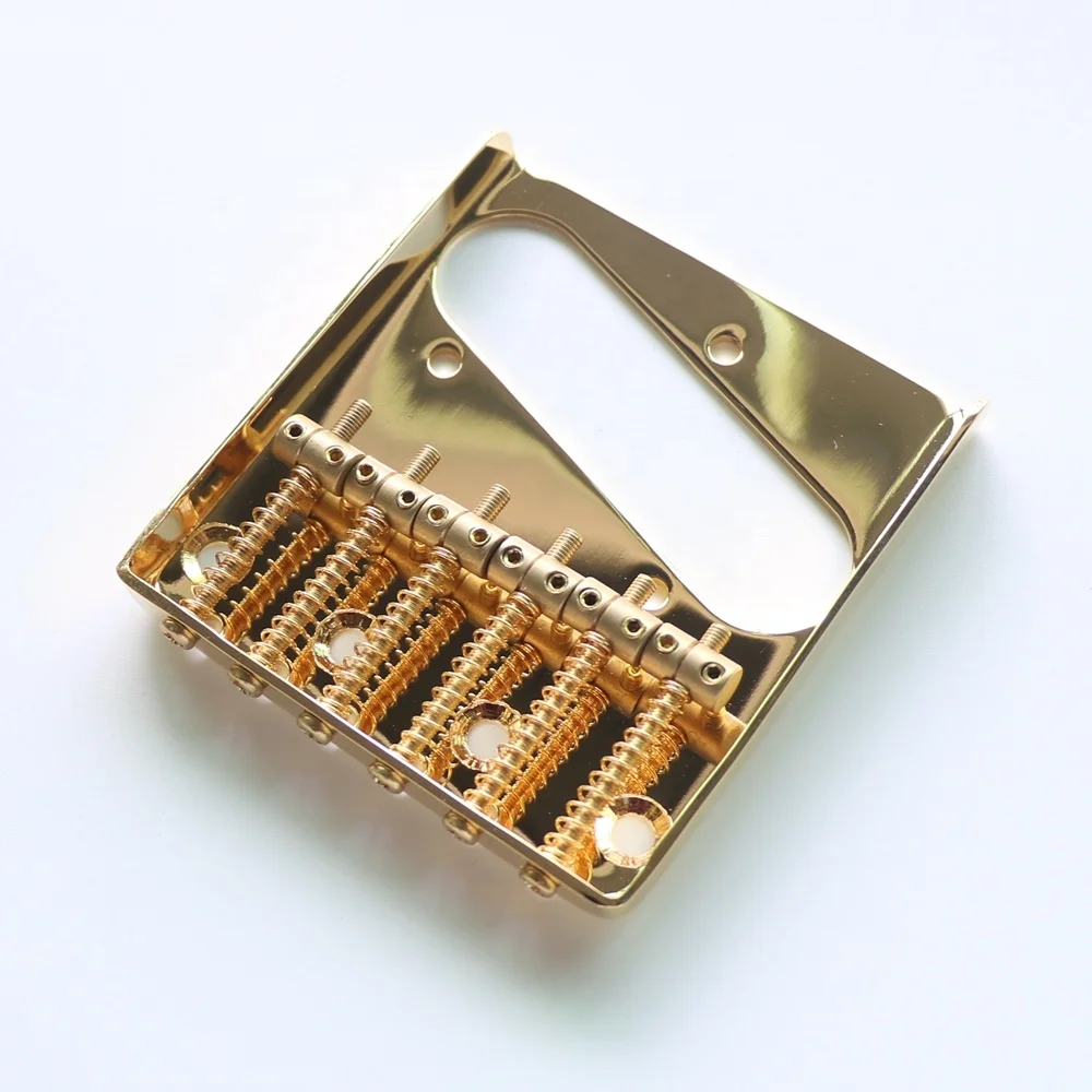 Donlis Brass Saddle Gold TL guitar Bridge for fixed and other 6 string electric guitar hardware wholesale