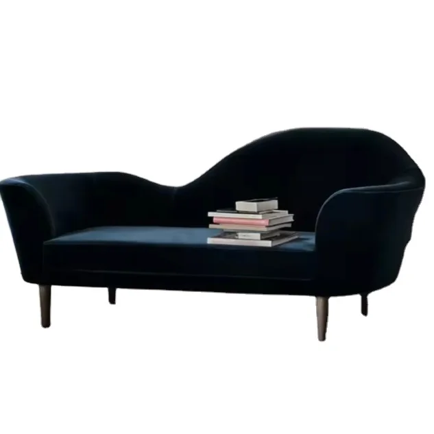 Customizable Italian Design Classic Velvet Living Room Sofa with Golden Metal Legs Apartment Furniture