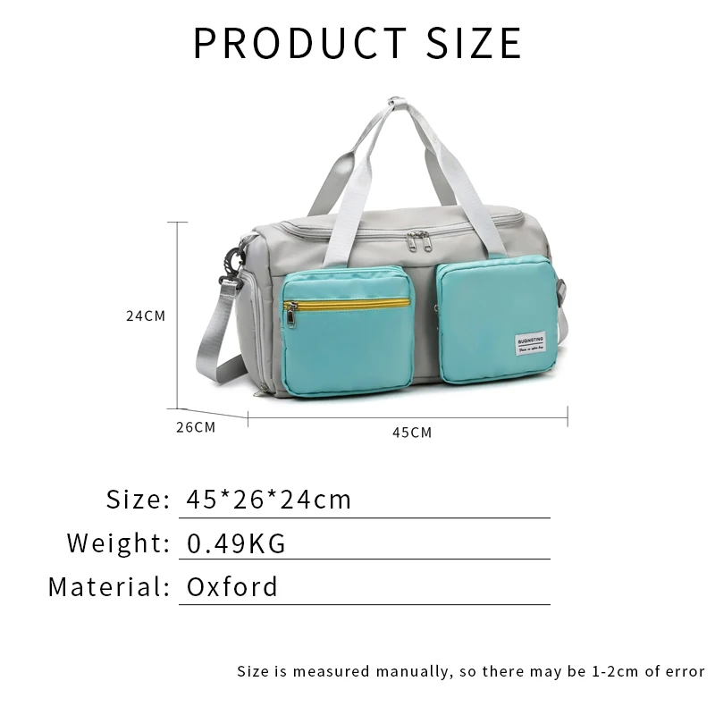 FLYFIT Unisex Gym Workout Waterproof Bags With Shoe Compartment Sports Duffle For Men Womens Custom