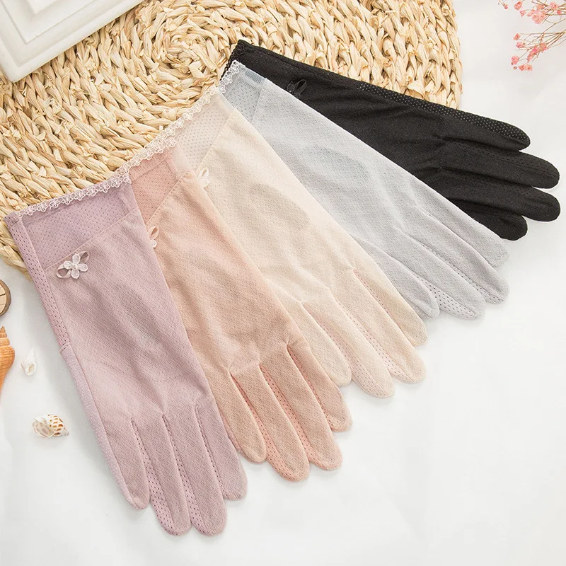 Летняя женская кружевная Солнцезащитная варежка для вождения