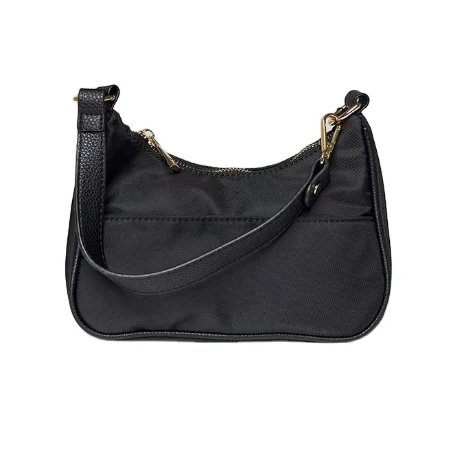 Luxury Nylon Handbags Black Shoulder Bag Nylon Micro Mini Bag Casual Fashion Nylon Handbag