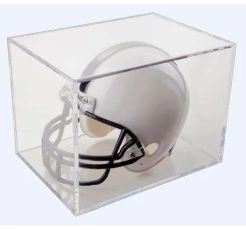 Plexiglass Sports Display Cases Clear Acrylic Football Mini Helmet Display Case