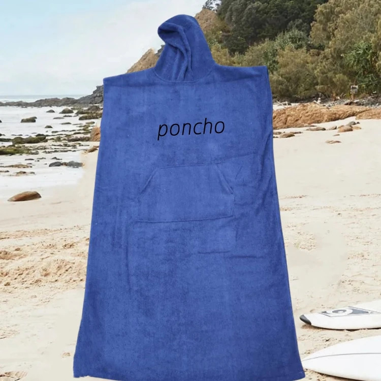 Surf Poncho Changing Robe with Hood 100 cotton Changing Towel with Pocket for Surfing Beach Swim Outdoor Sports