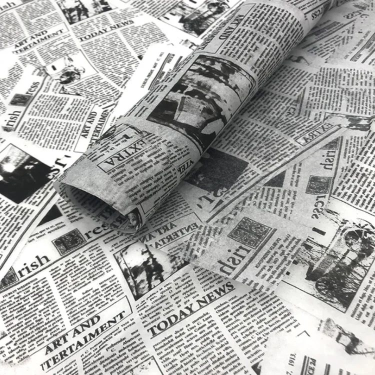 
Recently arrived newspaper pattern gift packaging paper personality innovation translucent copy paper 