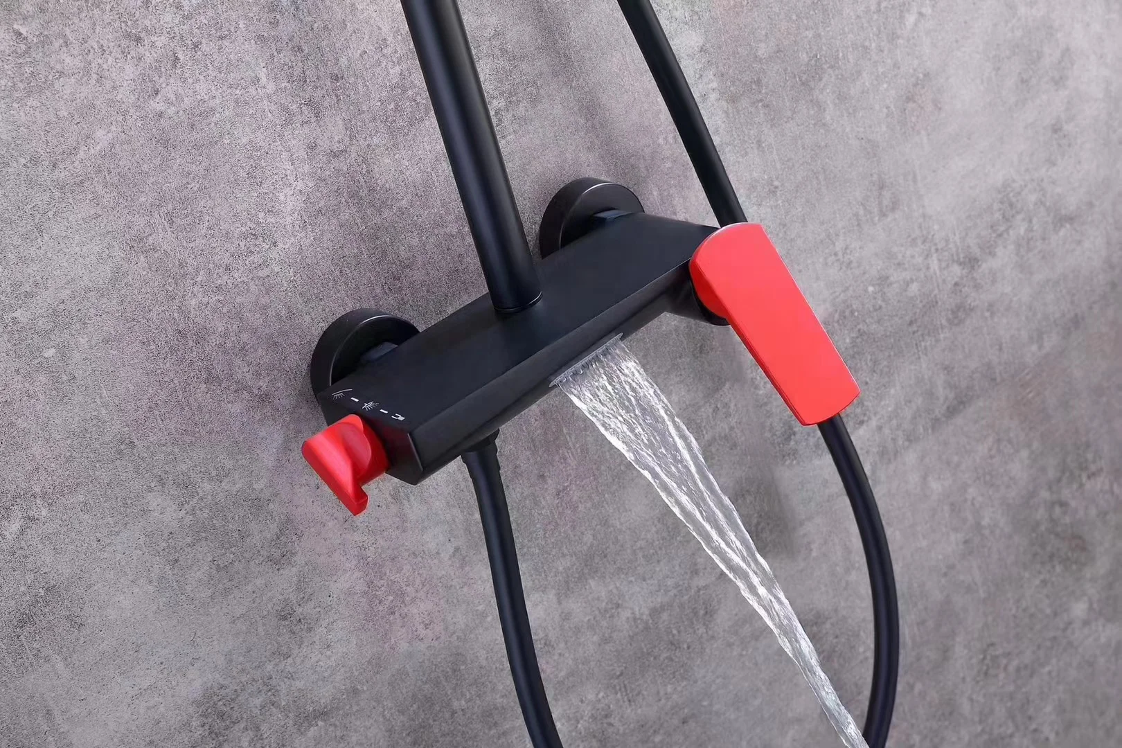 G682 Classic Black Wall Mounted Single Bath Hand Shower Set Water Mixer Bathroom Shower Faucet