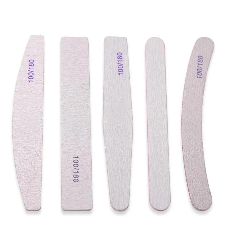 Wholesale Custom Printed Private Label Nail Salon Manicure Tools Nail File with Double Side Zebra Emery Buffer