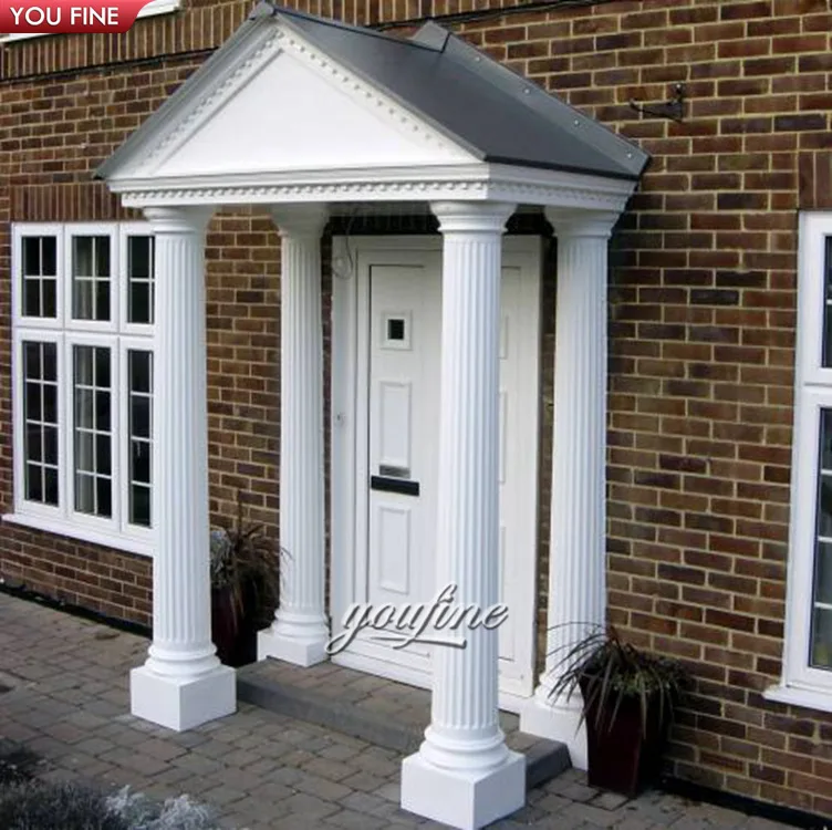 Custom Hand Carved Natural Stone Marble Stone Roman Column Square Pillar