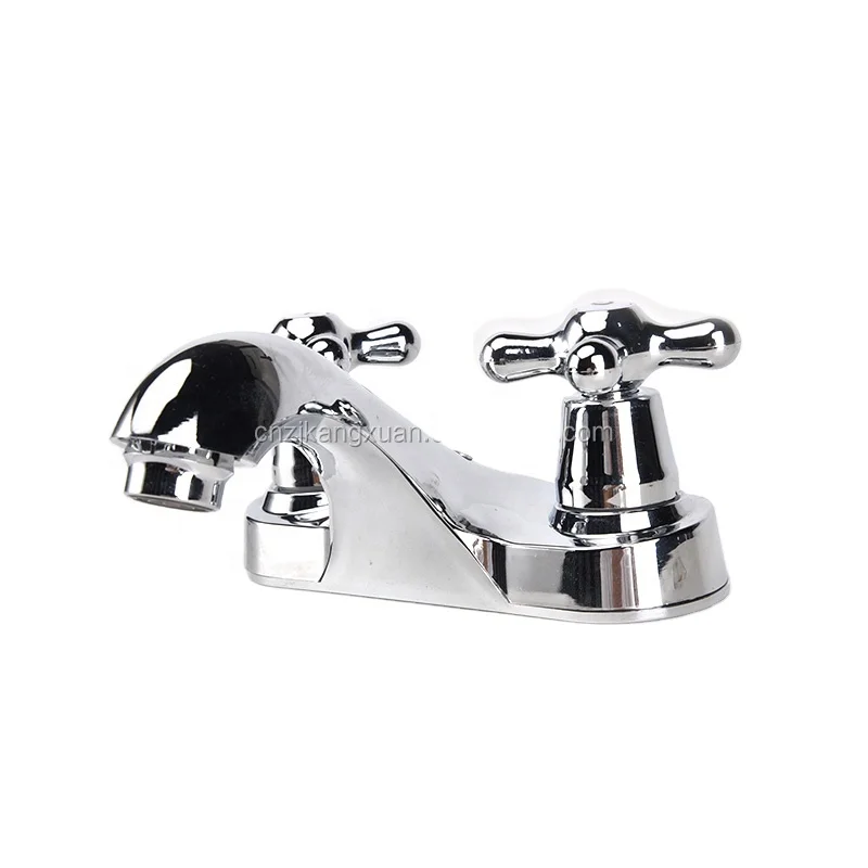 Modern plastic chrome  basin faucet with hot and cold mixer
