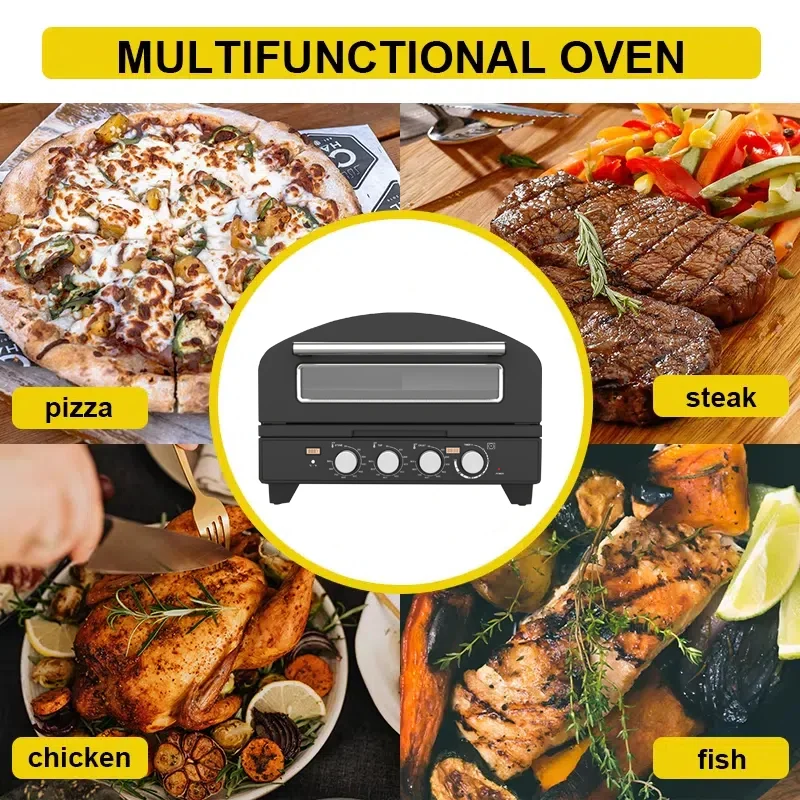 Manufacturer Low Price Pizza Rotary Oven Machine Brick Oven Pizza Gas With Wood Dual Fuel Pizza Oven