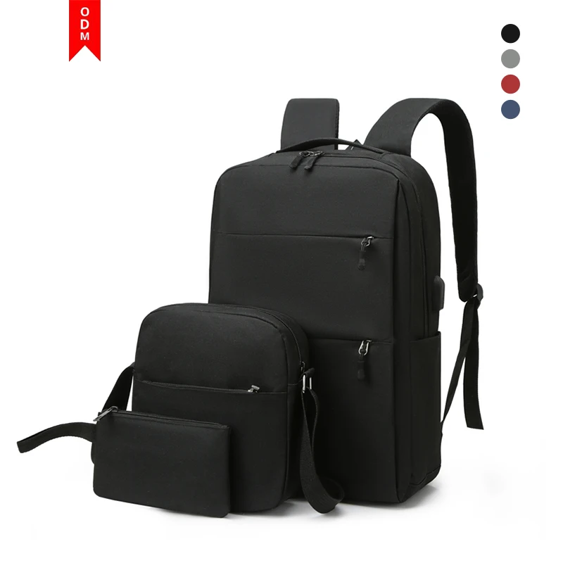 Low MOQ Custom Mochilas 3 Pcs Set Backpacks Custom Backpack College Student School Bag For Unisex