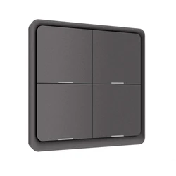 4 Gang Tuya ZigBee Wireless 12 Scene Switch Push Button Controller Battery Powered Automation Scenario For Tuya Devices