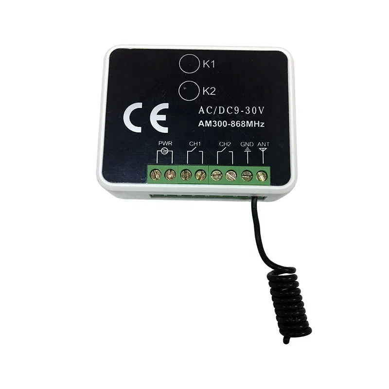 RX Multi universal 2 channels 12-24V multi frequency receiver 300-868mhz wireless receiver rf switch for garage door opener