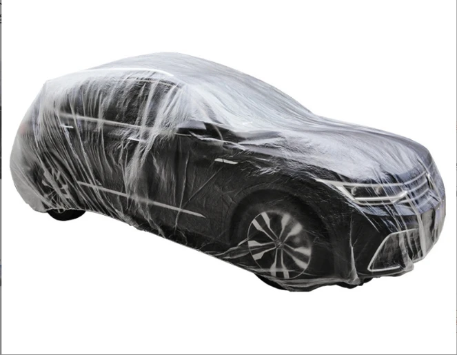 Disposable Clear Plastic Car plastic transparent thickening waterproof cars cover