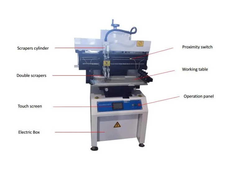 
High precise semi-automatical PCB solder tin printing machine/PCB board printer/SMT solder paste printing machine 