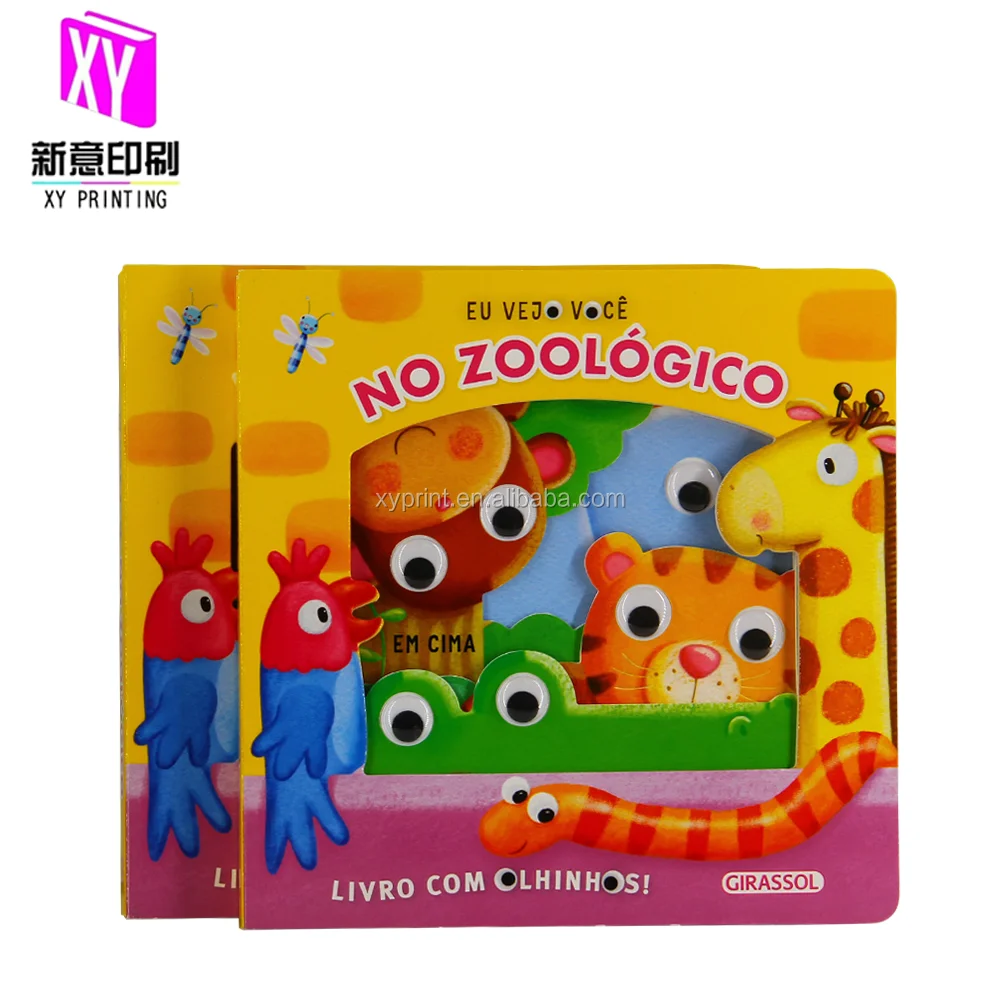 Custom comic my first library hardcover children baby sound Die cut board book printing for kids