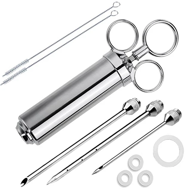 Hot Sale 2-oz gun kit sauce barbecue turkey brine machine set seasoning meat injector syringe