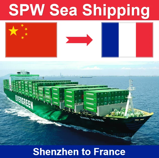FCL Fast Sea Freight Shipping From Shenzhen China to France by Door to Door and Customs Clearance Services 20GP 40HQ Cheap Ship