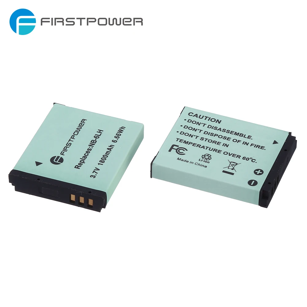 Factory Custom 3.7v 1800mAh Rechargeable Digital Camera Battery Pack NB-6LH Replacement Camera Batteries