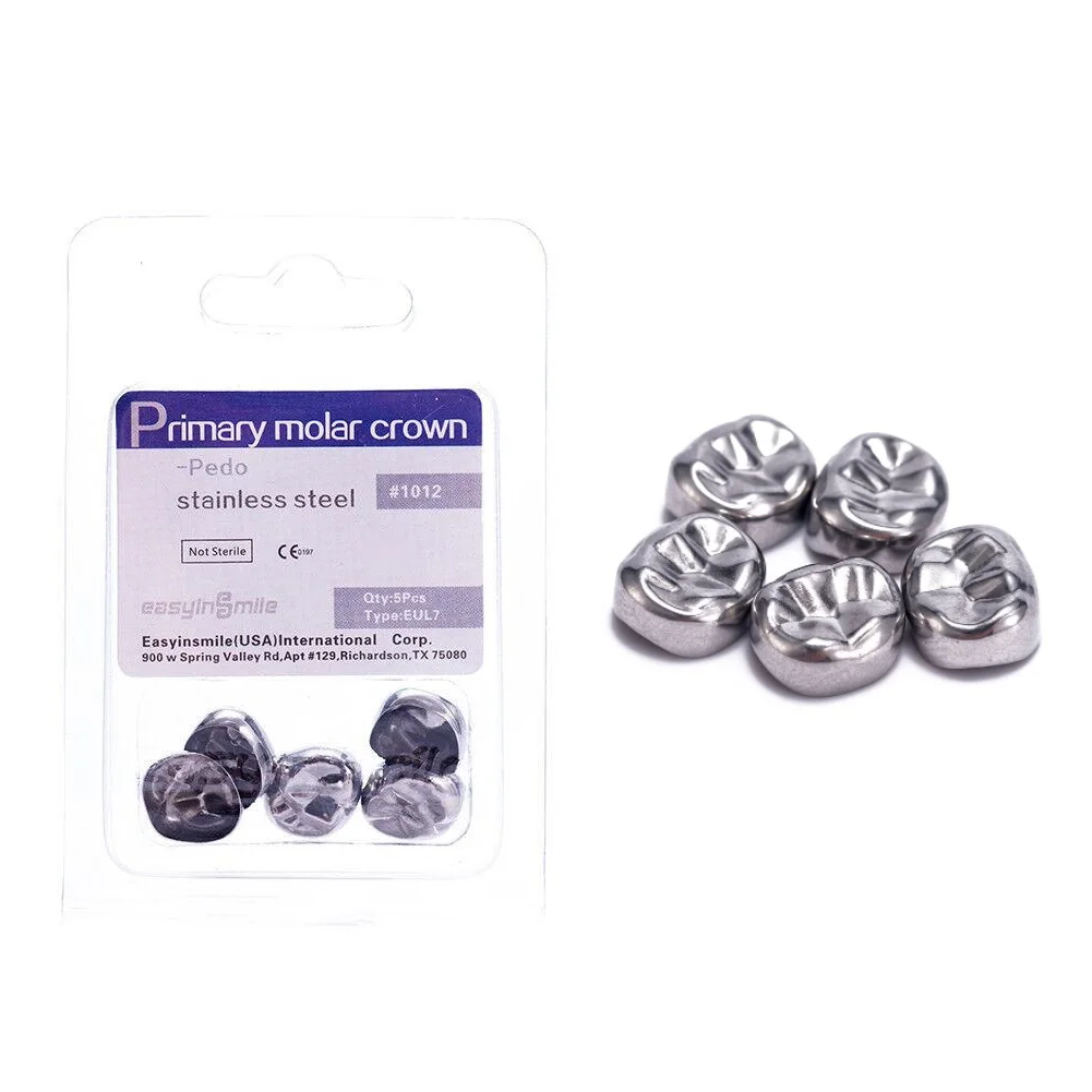 5 шт./упаковка, зубные короны из нержавеющей стали