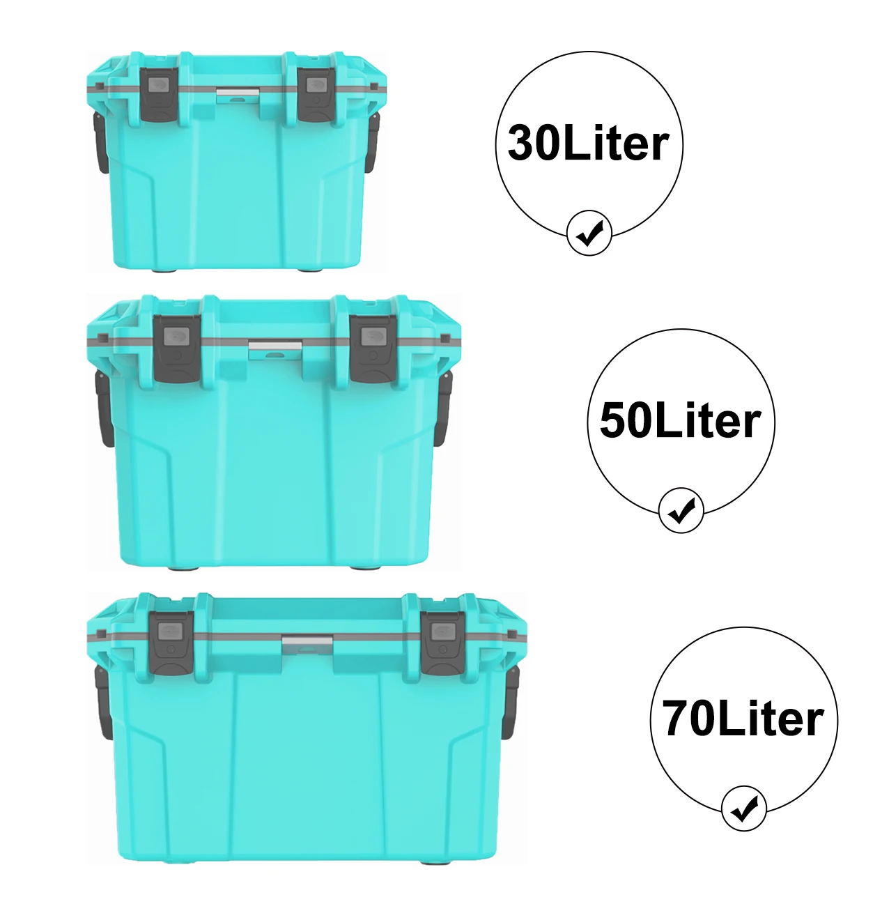 China OEM injection molded cooler 50L thermos ice chest cooler box With Self Drain System Cup Holder