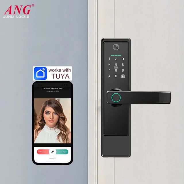 Fechadura Com Digital Door Bell Door Lock With Camera Smart Tuya Electronic Lock