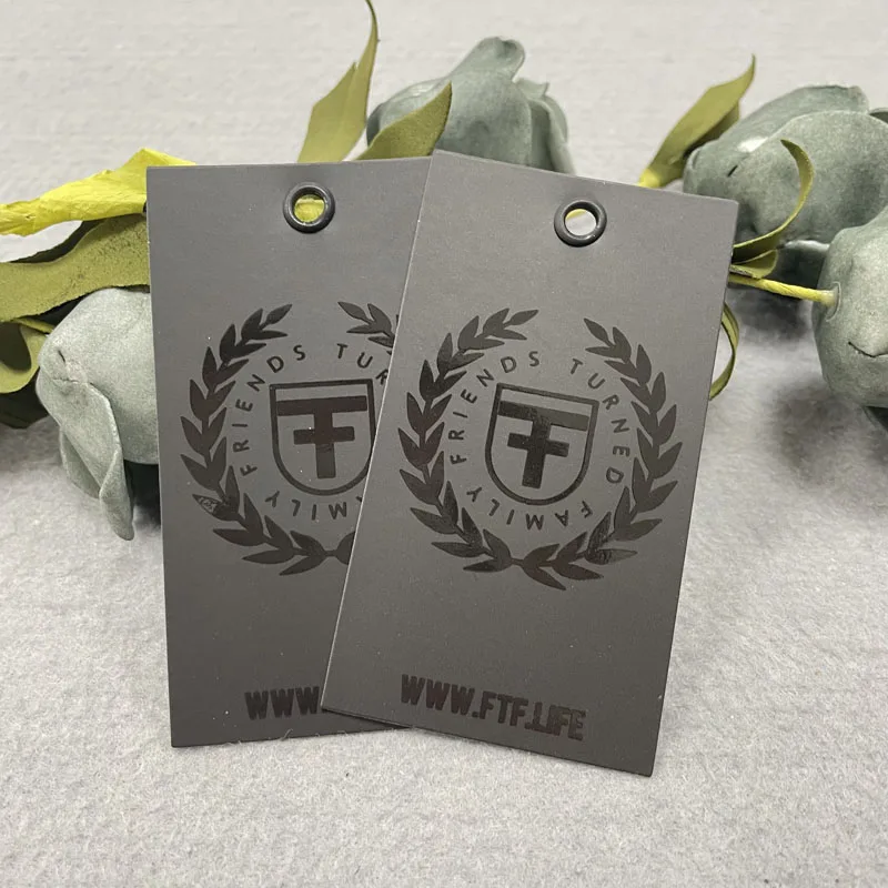 Luxury Customized Embossed/Debossed Recycled Accessories Garment Hang Tag Print Apparel Hang Tags&Labels For Clothing/Bags/Shoes