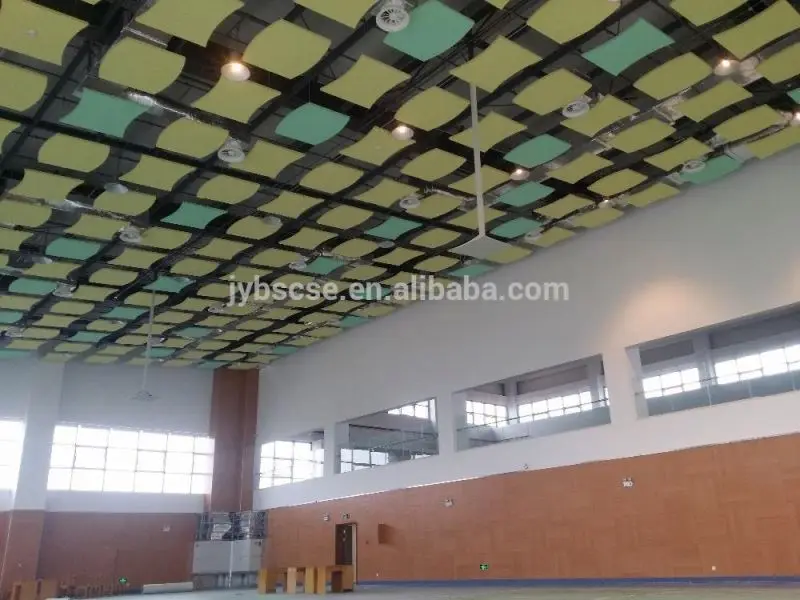  Acoustic cloundpanels .Fiberglass wool Panels Panel Type glassfiber suspended baffles