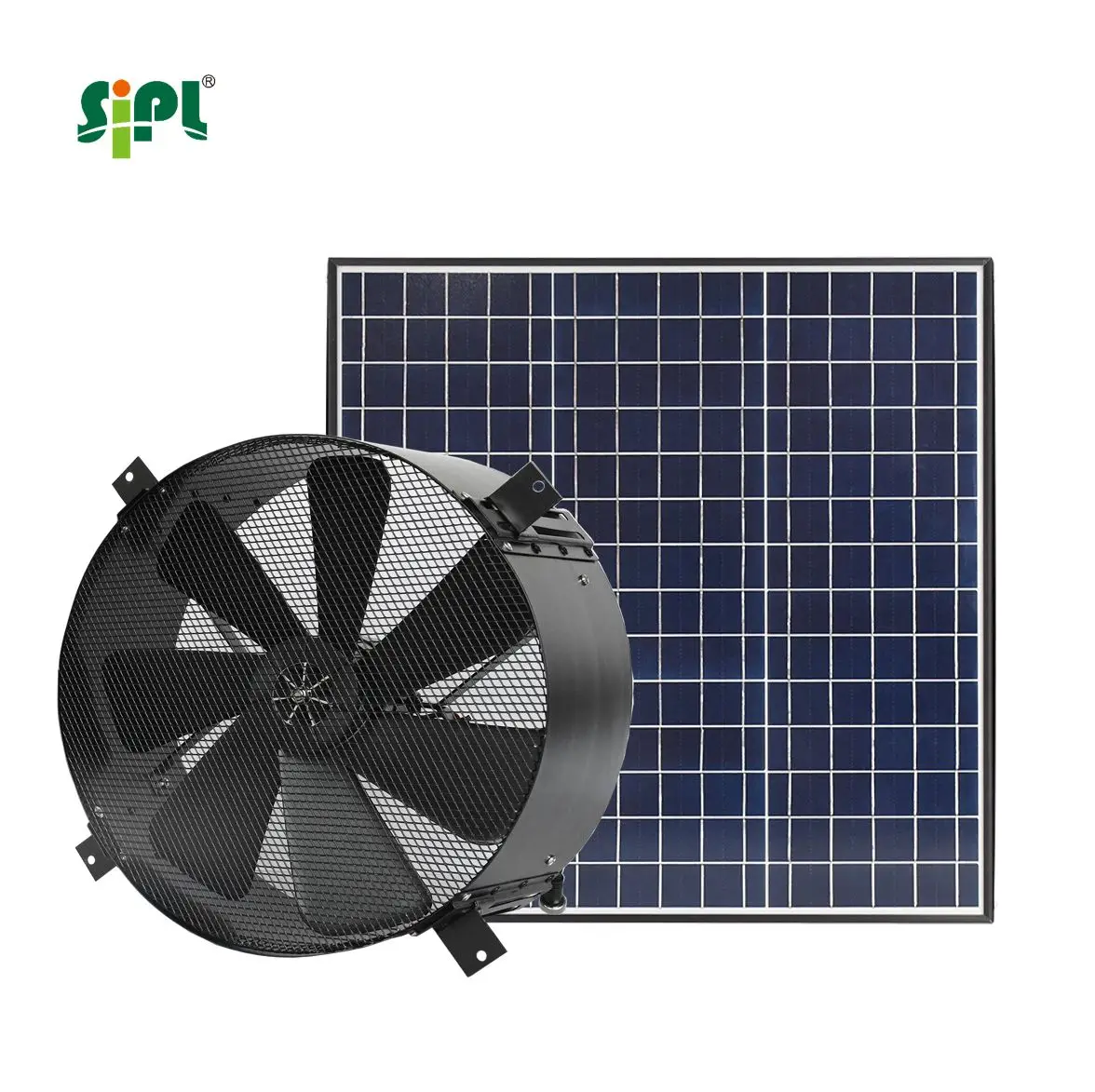 14 inch strong brushless DC motor driven 40W solar powered air circulation gable vent wall mounted cooling exhaust fan