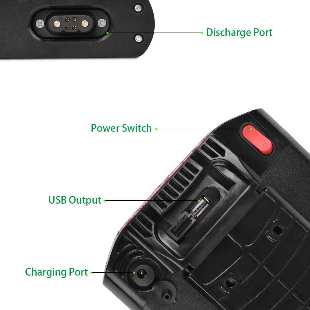 Rechargeable Lithium Ion 36 Volt Rear Rack Electric Bicycle 10ah 13ah 15ah 17ah Li Ion Battery Ebike Battery 36v 48v