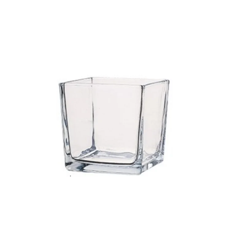 Маленькая квадратная стеклянная ваза 5*5 см 10*10 разных размеров для гидропоники цветов
