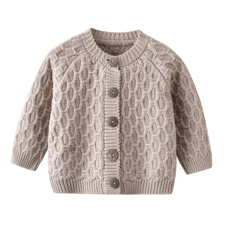 
INS infant knitted cardigan coat children winter warm solid toddler kids clothing jacket 