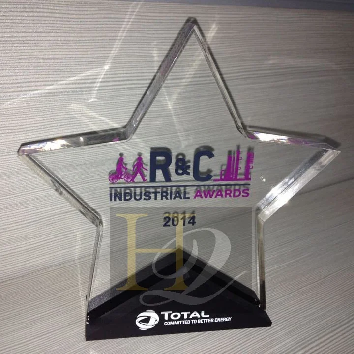 Factory Supplier Acrylic Material Award Customized Plaques Modeling Trophy