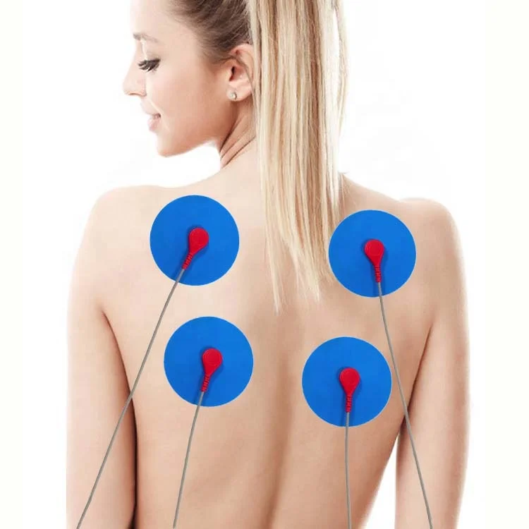 Jinke Tens Pad Manufacturer Silicone Tens Massage Snap Type Electrode Pads Electrode Pads with 3.9mm Button Snap