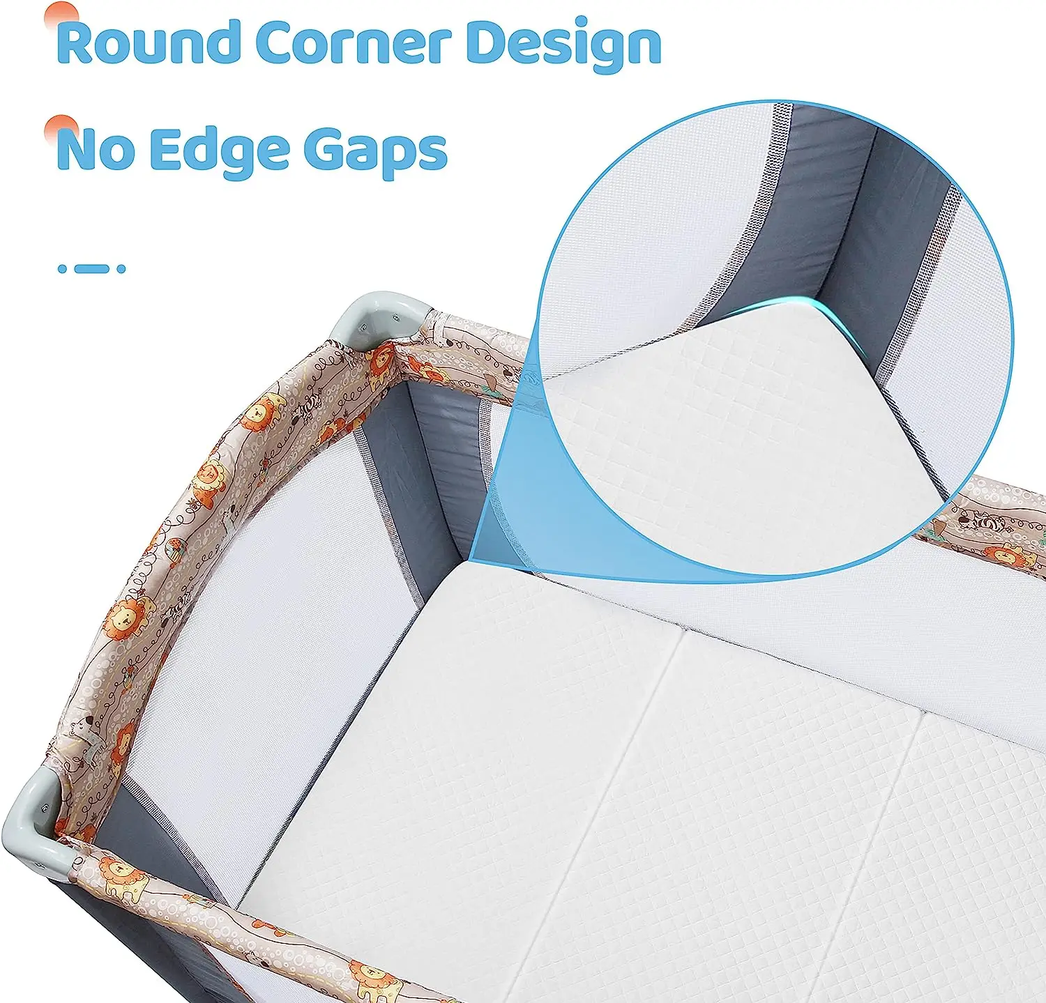 Machine Washable, Water-Resistant and Removable Cover, Tri-fold Pack n Play Mattresses