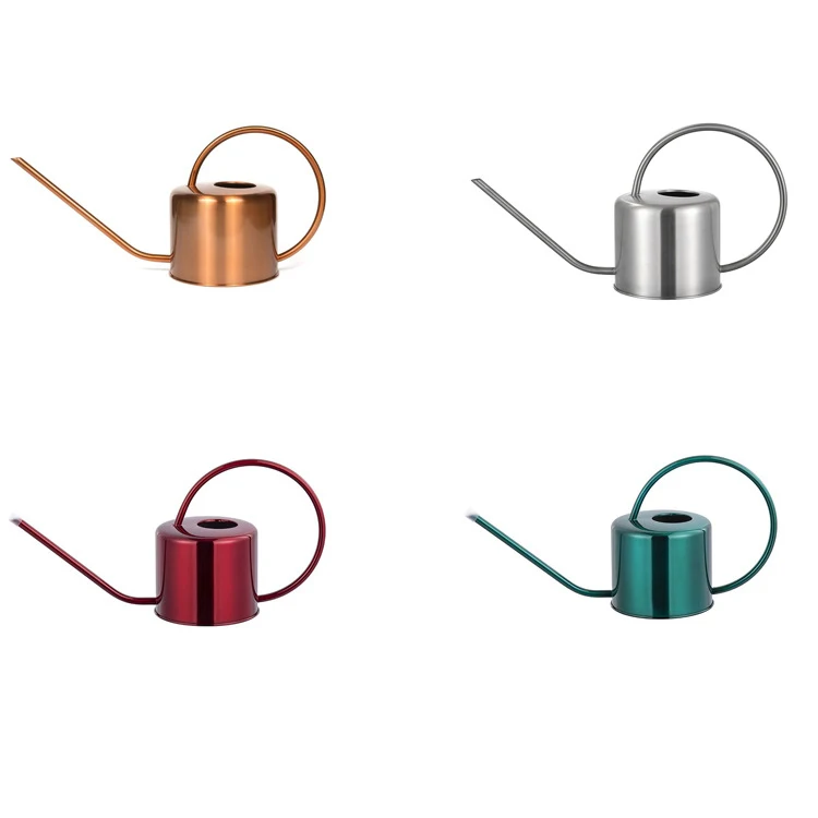 DD2528 Home Vintage Stainless Steel Watering Pot Planter Garden Flower Small Metal Long Spout Watering Can