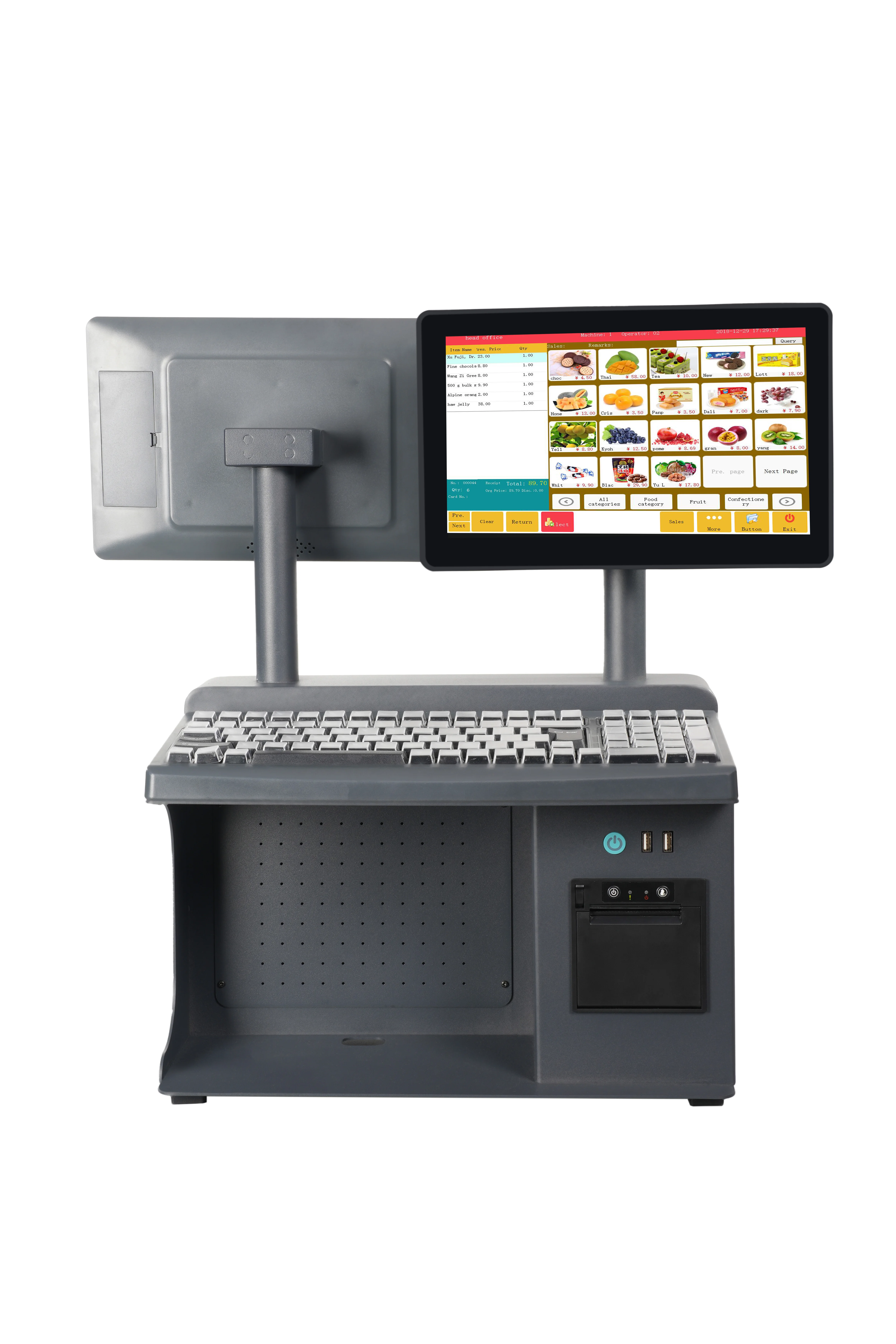 Cash Register Smart Touch Screen PC Casher POS System for Retail Stores Hotel Shopping Centers Restaurant