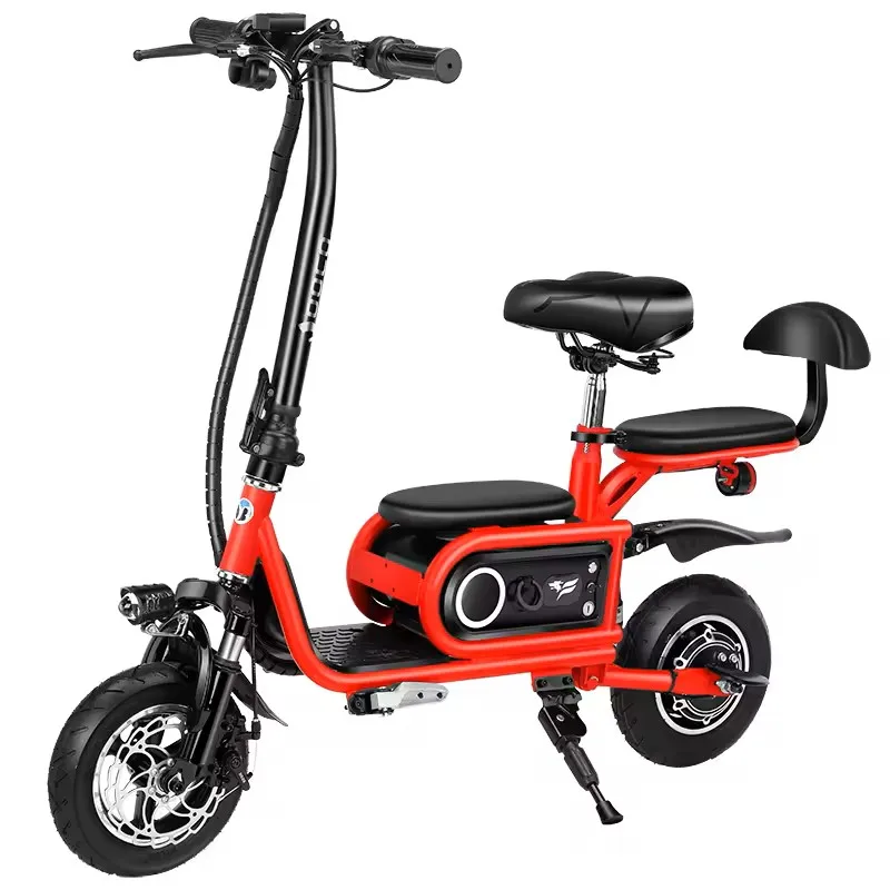 48V 500W 10Ah Mini Electric Bicycle Electric Scooter Bike with Central Motor Aluminum Alloy Frame 36V Lithium Battery for Adults