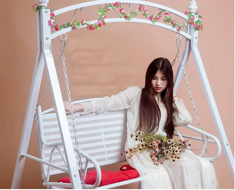 2022 Outdoor garden metal furniture hanging lounge swing chair