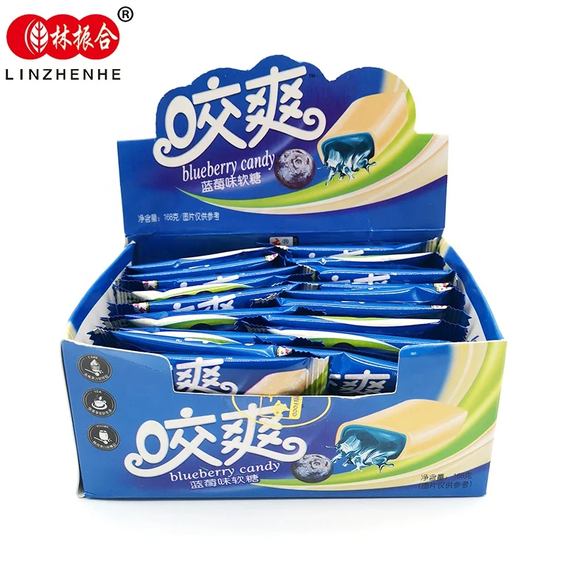 Черничные красивые жевательные мягкие конфеты, новые конфеты, заводская цена