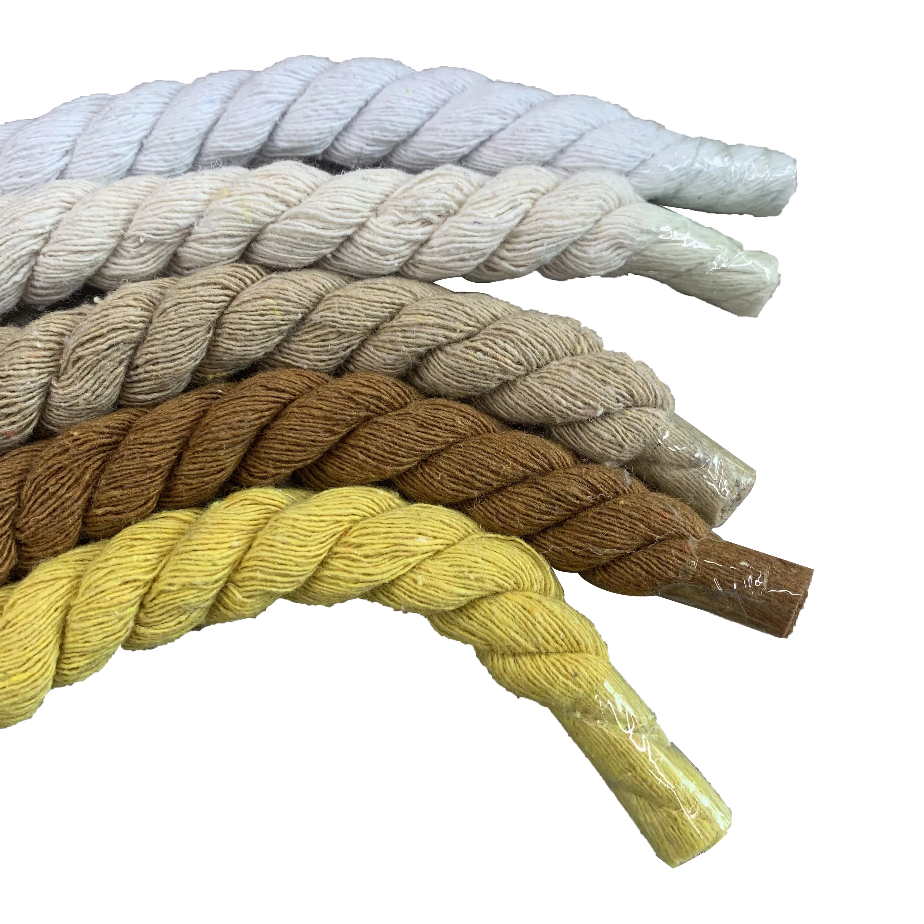 Wholesale 10MM Cotton Rope shoelaces Round Chunky Rope Shoelace Sneakers Cotton Rope Laces