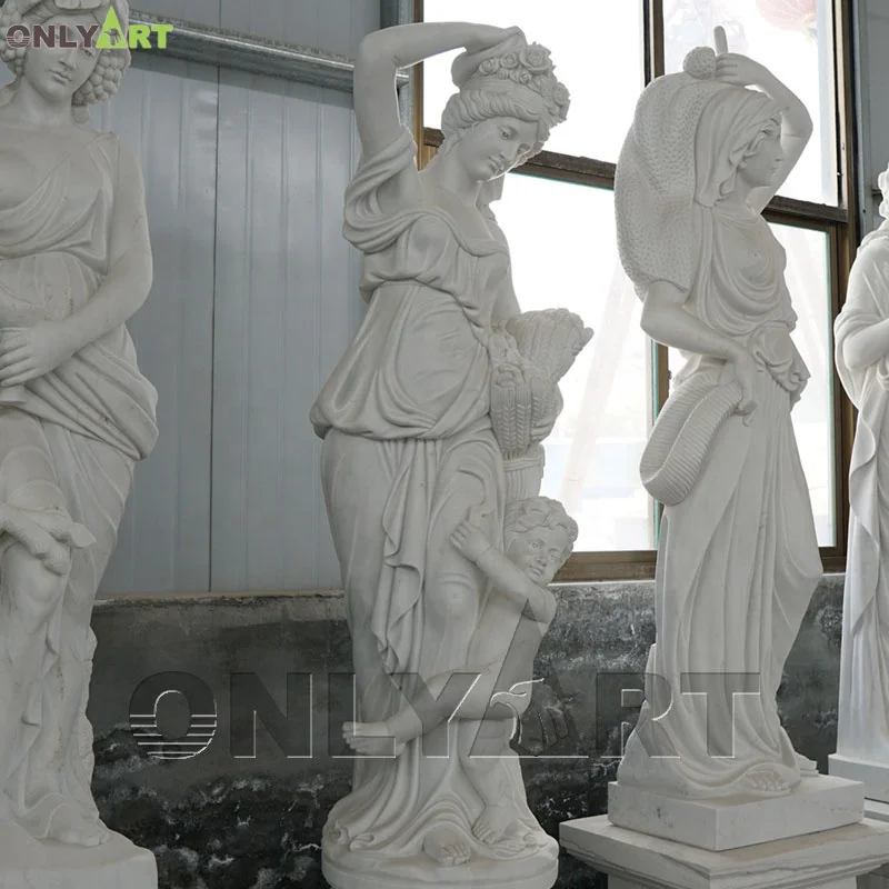 Stock Decor Home Life Size Natural Stone Marble Woman Statue Lady Sculpture