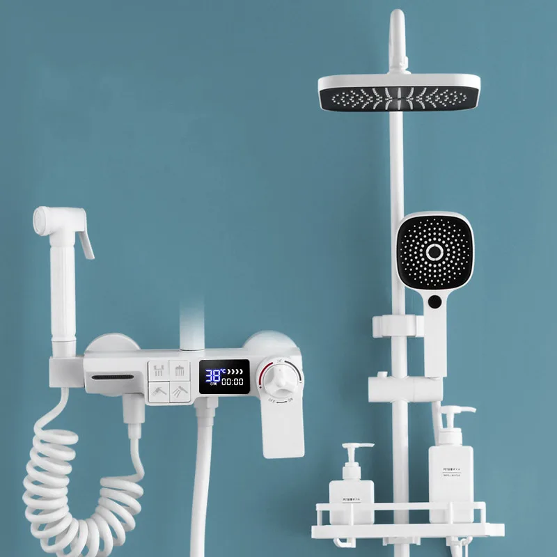 YLS6083 Thermostatic Bathroom Water Powered Digital Shower Sets Digital Faucets Contemporary Bathroom  rain shower