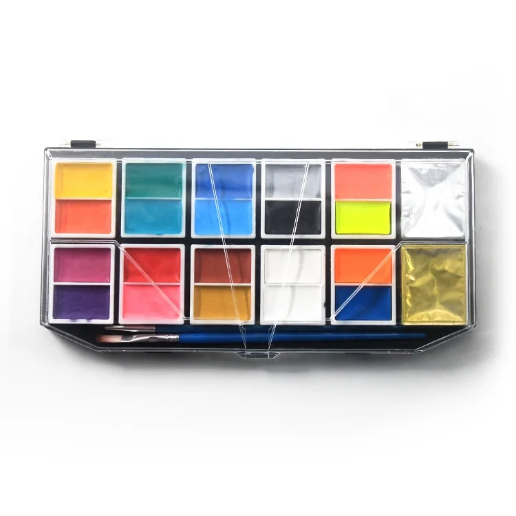 best 24 colors face body paint set palette sports fans football cheap face painting